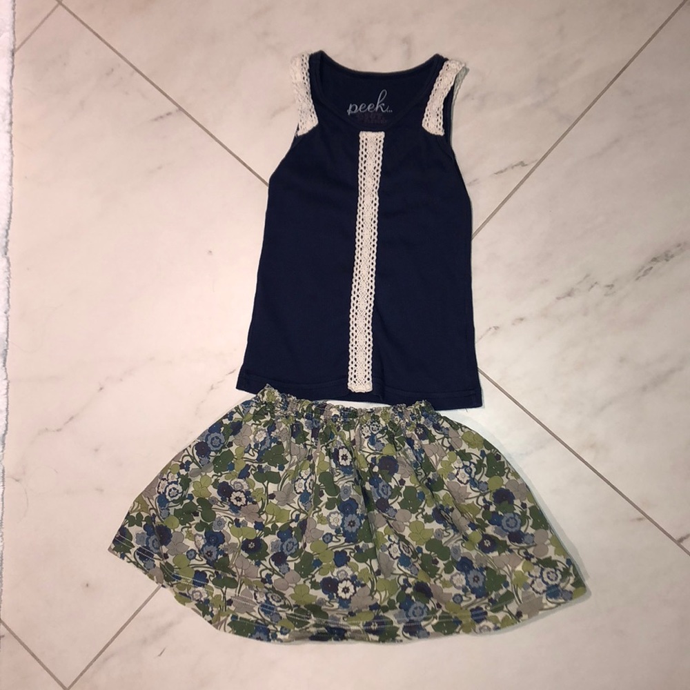 Liberty of London skirt by Peek and matching tank